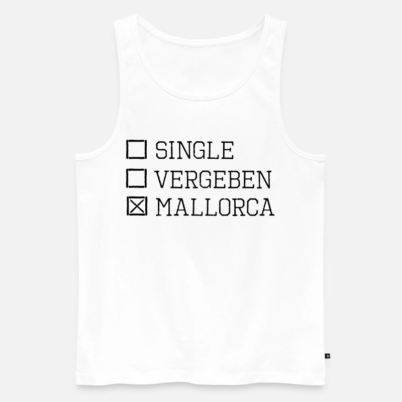 Mallorca Single Party Urlaub lustiger Spruch - Männer Premium Bio Tank Top - Weiß