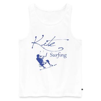 Kite - Surfing - Männer Premium Bio Tank Top - Weiß - Vorne - Michal (187cm)