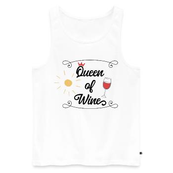wein - Männer Premium Bio Tank Top - Weiß - Vorne - Michal (187cm)