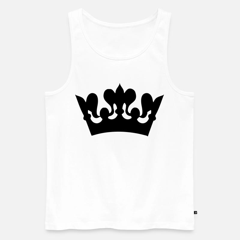Bild einer Kronenzeichnung # - Männer Premium Bio Tank Top - Weiß