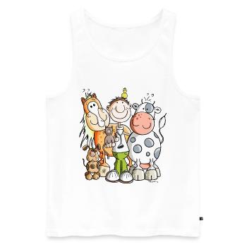 Drôle Vétérinaire - Débardeur bio Premium Homme - blanc - Devant - Michal (187cm)