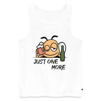 Just One More - Männer Premium Bio Tank Top - Weiß - Vorne - AI Model Male 178 light (178cm)