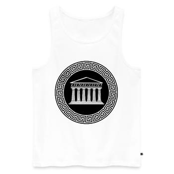 Antiker Tempel - Männer Premium Bio Tank Top - Weiß - Vorne - AI Model Male 178 light (178cm)