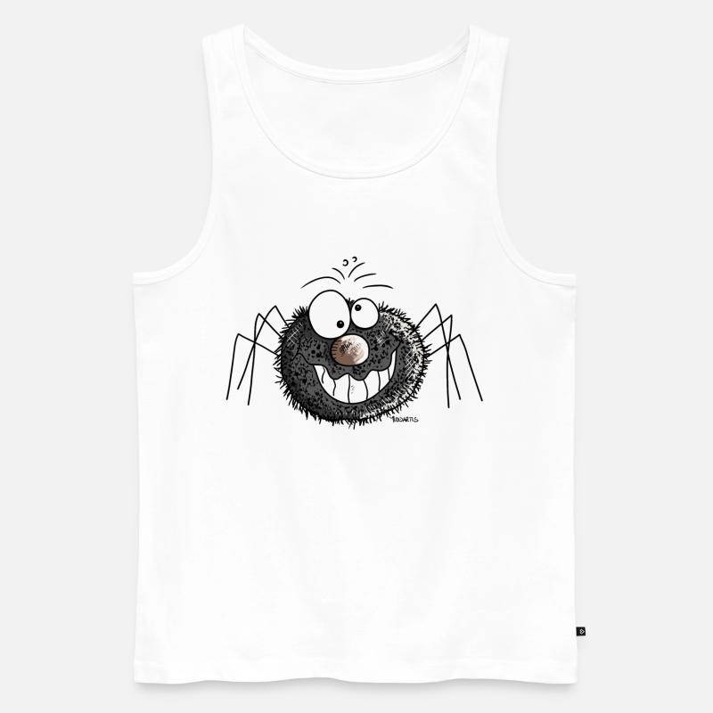 Lustige Spinne - Männer Premium Bio Tank Top - Weiß