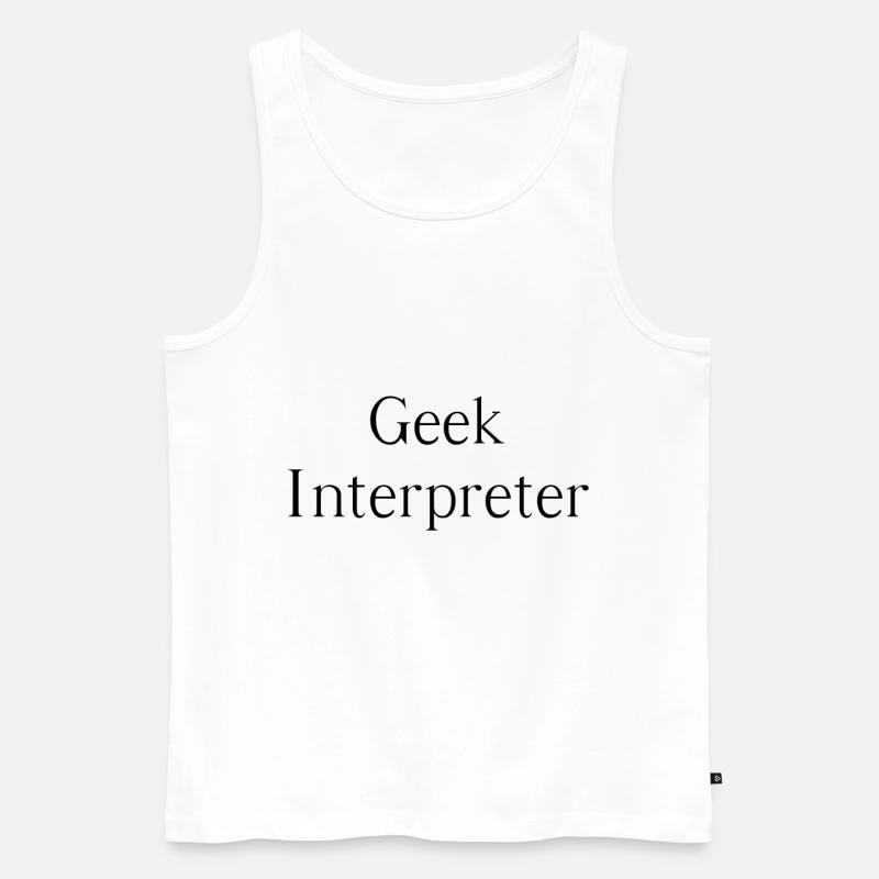 Geek interpreter - Männer Premium Bio Tank Top - Weiß