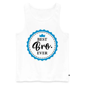 Bruder - Männer Premium Bio Tank Top - Weiß - Vorne - AI Model Male 178 light (178cm)
