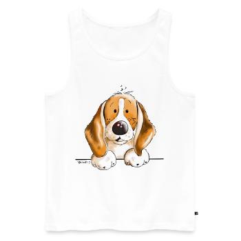 Sweet Beagle - Men's Premium Organic Tank Top - white - Front - Michal (187cm)