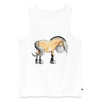 Drolliger Norweger - Männer Premium Bio Tank Top - Weiß - Vorne - AI Model Male 178 light (178cm)