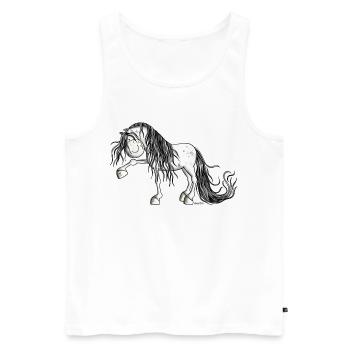 Lustiger Andalusier - Männer Premium Bio Tank Top - Weiß - Vorne - AI Model Male 178 light (178cm)