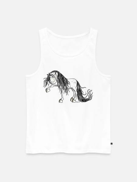 Andalusian Horse - Men's Premium Organic Tank Top - white
