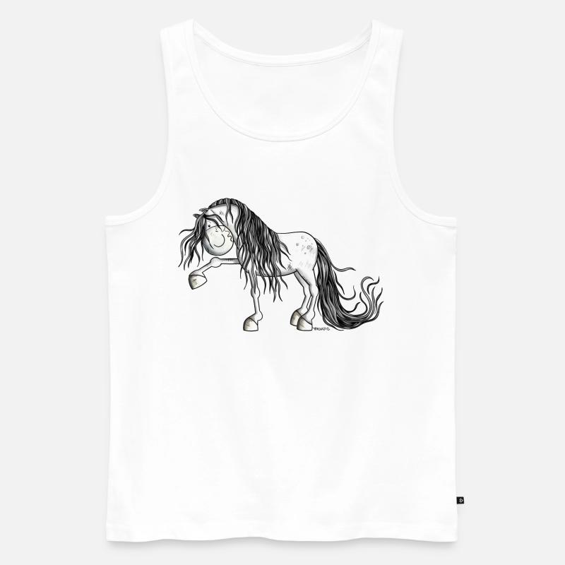Lustiger Andalusier - Männer Premium Bio Tank Top - Weiß