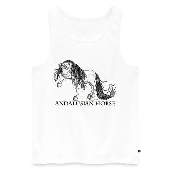 Süßer Andalusier - Männer Premium Bio Tank Top - Weiß - Vorne - AI Model Male 178 light (178cm)