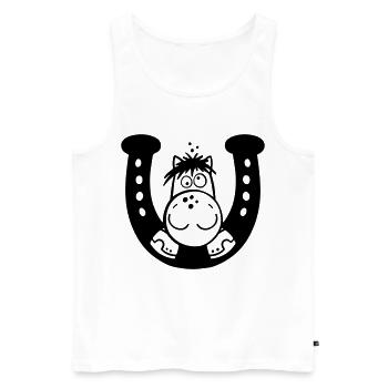 Cute Horse - Débardeur bio Premium Homme - blanc - Devant - Michal (187cm)