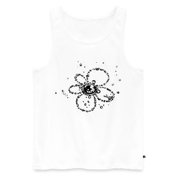Fleur de gouttes d'eau - Débardeur bio Premium Homme - blanc - Devant - AI Model Male 178 light (178cm)