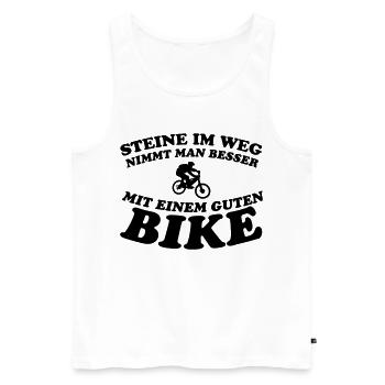 Pierre moto T-Shirts - Débardeur bio Premium Homme - blanc - Devant - Michal (187cm)