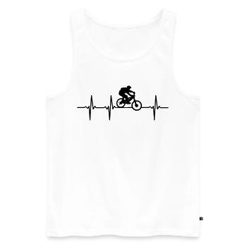 Biker Puls - Männer Premium Bio Tank Top - Weiß - Vorne - Michal (187cm)