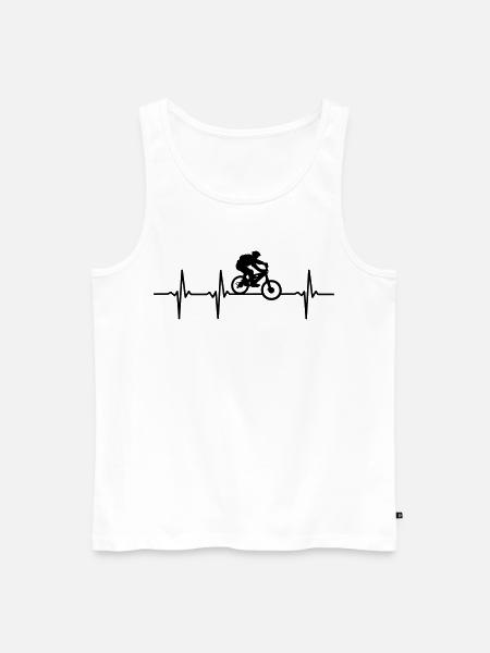 Biker pulse T-Shirts - Men's Premium Organic Tank Top - white