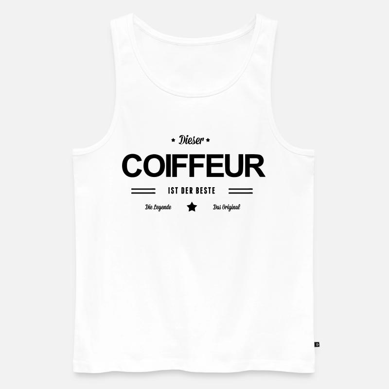 Bester Coiffeur - Männer Premium Bio Tank Top - Weiß