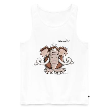 Großes Mammut - Elefant - Elfenbein - Tier - Tiere - Männer Premium Bio Tank Top - Weiß - Vorne - Michal (187cm)