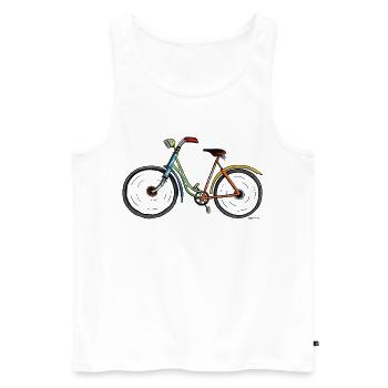 Schönes Fahrrad - Fahrräder - Gefährt - Rad - Männer Premium Bio Tank Top - Weiß - Vorne - Michal (187cm)