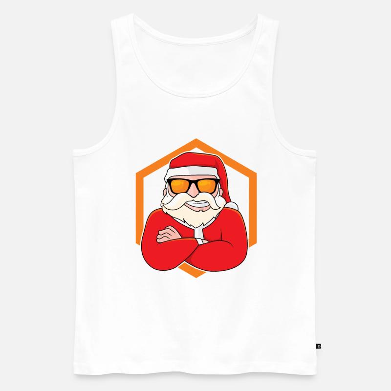 Cooler Weihnachtsmann - Männer Premium Bio Tank Top - Weiß