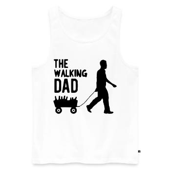 The walking dad - Débardeur bio Premium Homme - blanc - Devant - AI Model Male 178 light (178cm)