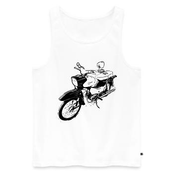 Simson Star - Männer Premium Bio Tank Top - Weiß - Vorne - AI Model Male 178 light (178cm)