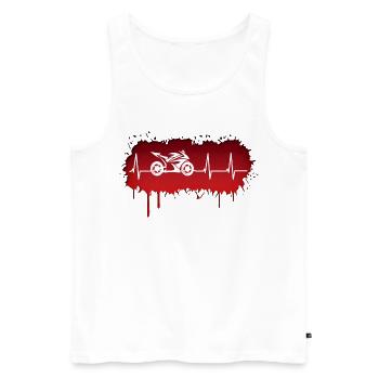 Motorcycle racing driver pulse - Men's Premium Organic Tank Top - white - Front - AI Model Male 178 light (178cm)