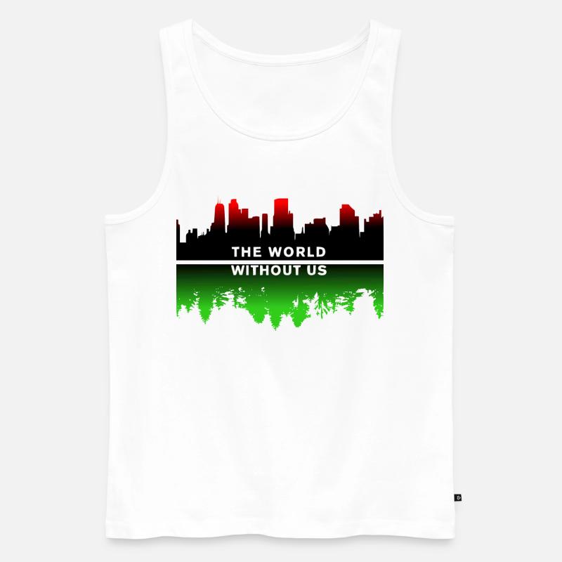 Planet Erde - Männer Premium Bio Tank Top - Weiß