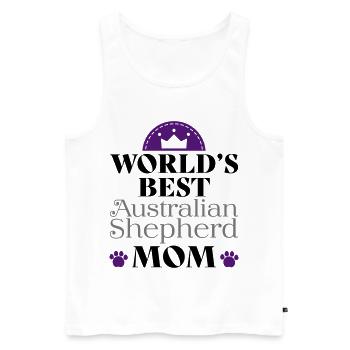 Australian Shepherd - Men's Premium Organic Tank Top - white - Front - Michal (187cm)