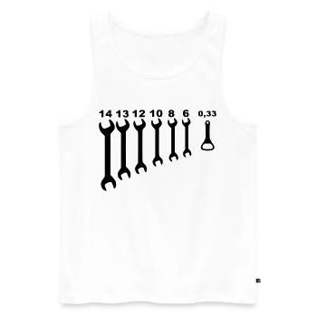 Wrenches, mechanic, odd jobs, handyman * - Men's Premium Organic Tank Top - white - Front - Michal (187cm)