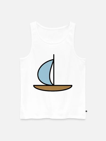 Sailboat - Men's Premium Organic Tank Top - white