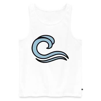 waves - Men's Premium Organic Tank Top - white - Front - Michal (187cm)