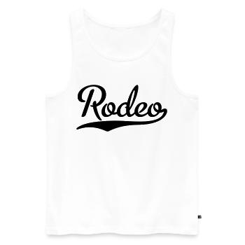 Rodeo - Männer Premium Bio Tank Top - Weiß - Vorne - AI Model Male 178 light (178cm)