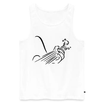 Gitarrist Gitarrist Gitarrist Musiker Bandinstrument # - Männer Premium Bio Tank Top - Weiß - Vorne - AI Model Male 178 light (178cm)