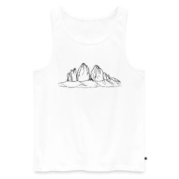 Drei Zinnen, Sexten Dolomites, montagnes, alpinisme - Débardeur bio Premium Homme - blanc - Devant - Michal (187cm)