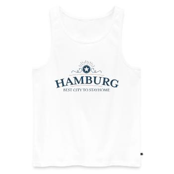 Hambourg - Débardeur bio Premium Homme - blanc - Devant - Michal (187cm)
