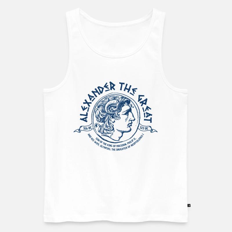 Alexander der große Mazedonien - Männer Premium Bio Tank Top - Weiß