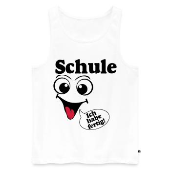 Abschluß , Schule ich habe fertig (25) - Männer Premium Bio Tank Top - Weiß - Vorne - Michal (187cm)