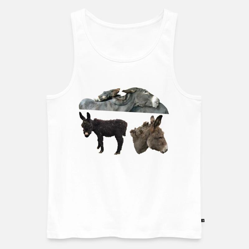 Esel - Männer Premium Bio Tank Top - Weiß