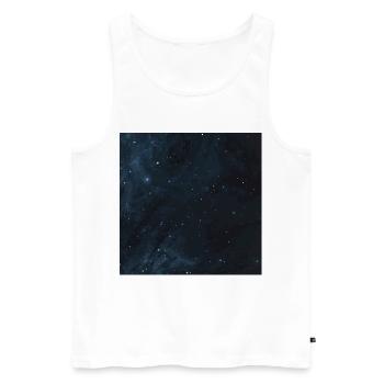 Sternenhimmel Muster - Männer Premium Bio Tank Top - Weiß - Vorne - Michal (187cm)