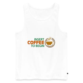 Arbeitsmotivation - Männer Premium Bio Tank Top - Weiß - Vorne - AI Model Male 178 light (178cm)