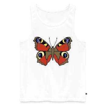 Day Peacock Butterfly - Men's Premium Organic Tank Top - white - Front - Michal (187cm)