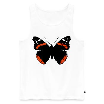 Admiral Butterfly - Men's Premium Organic Tank Top - white - Front - Michal (187cm)