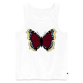 Papillon - manteau de deuil - Débardeur bio Premium Homme - blanc - Devant - Michal (187cm)