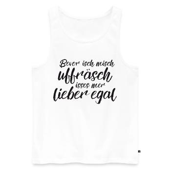 Lieber egal - Männer Premium Bio Tank Top - Weiß - Vorne - Michal (187cm)