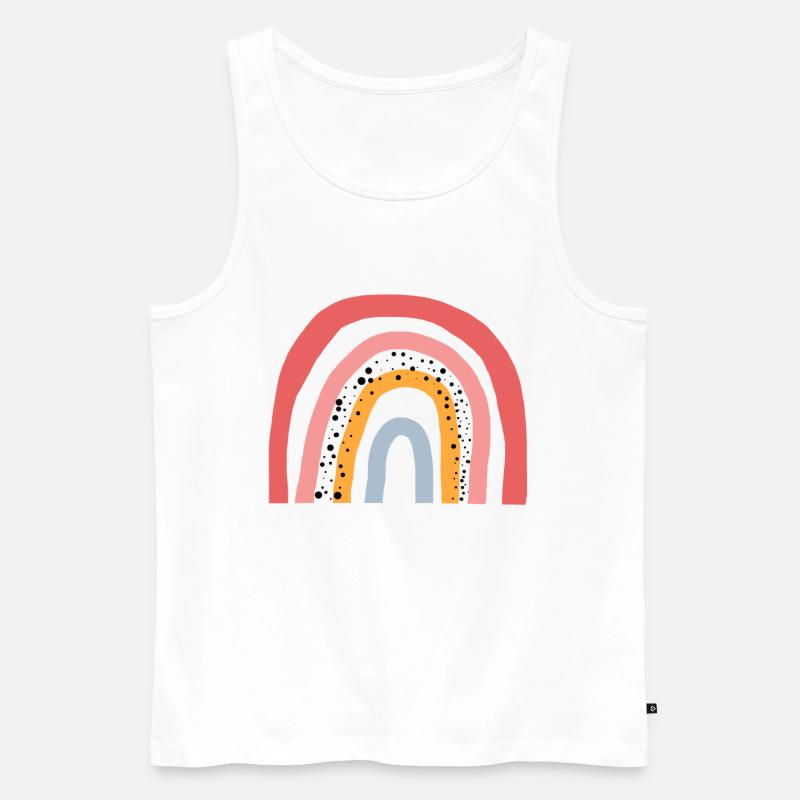 Regenbogen - Liebe - Rainbow-Trend - Männer Premium Bio Tank Top - Weiß