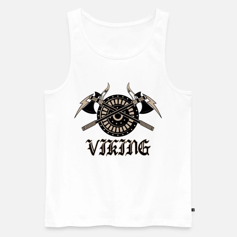 Wikinger - Männer Premium Bio Tank Top - Weiß