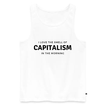 Investor - Stock Exchange Dividend - Men's Premium Organic Tank Top - white - Front - Michal (187cm)