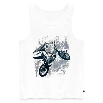 BMX Fahrrad | BMX Rad | Cooles BMX | Geschenkidee - Männer Premium Bio Tank Top - Weiß - Vorne - AI Model Male 178 light (178cm)